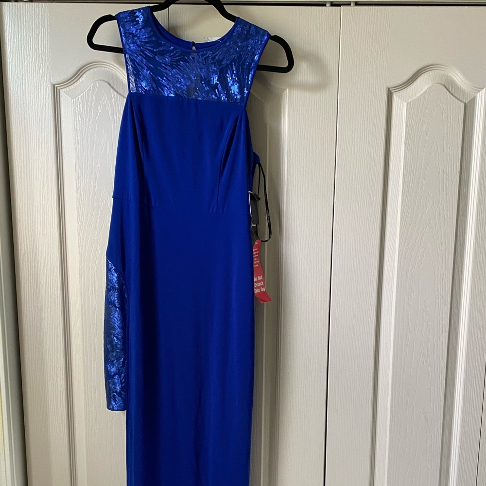 Guess asymmetrical gown length dress